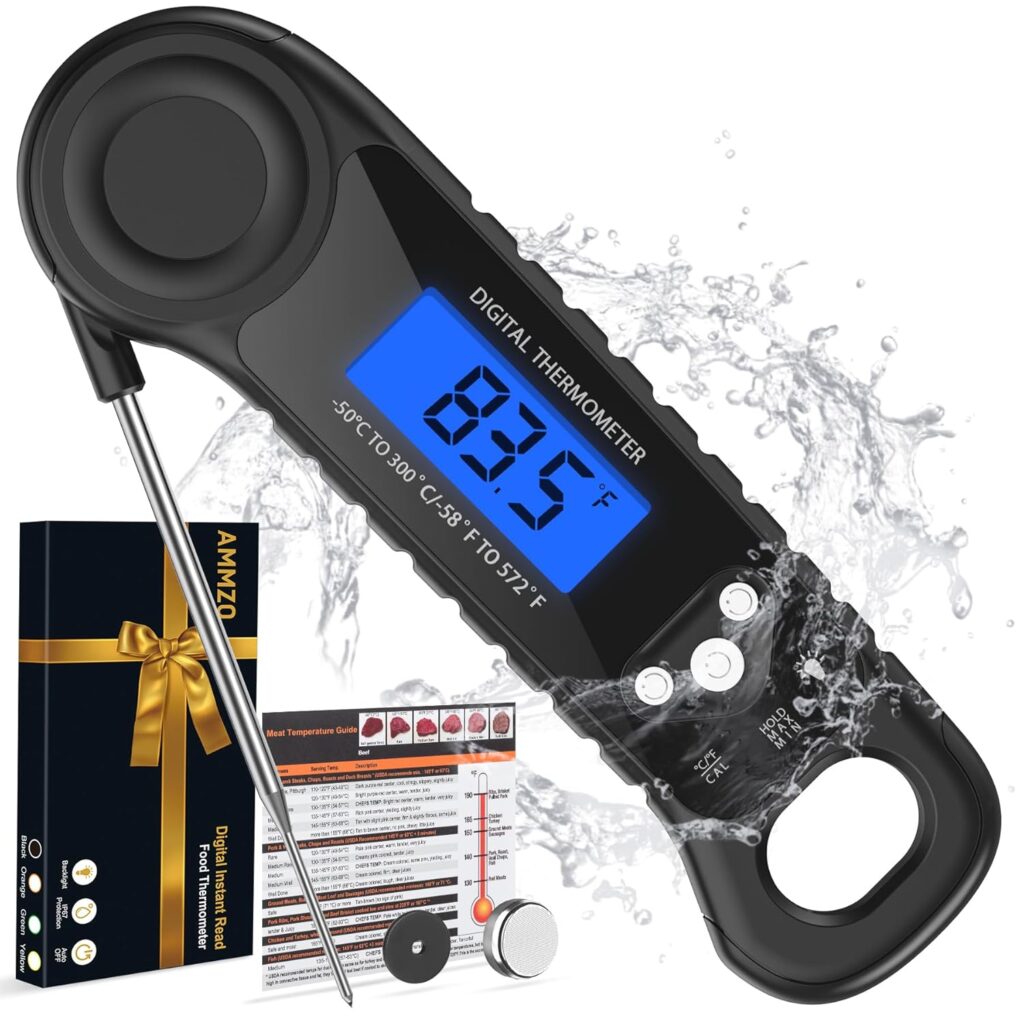 Meat Thermometer Digital, Instant Read Food Thermometer for Cooking Deep Fry BBQ Oven Grill Smoker Roast and Candy Thermometer, Camping  Kitchen Essentials, Gifts for Men Women