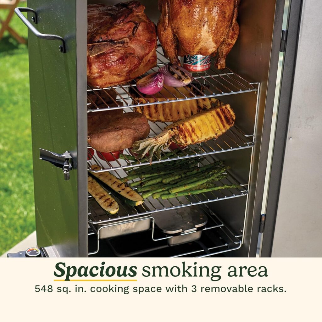 Cuisinart 30 Electric Smoker, 3 Adjustable Racks, Large Capacity BBQ Meat Smoker, Water  Wood Trays for Smoked Meat, Brisket, Salmon  Jerky, Adjustable Temperature Control