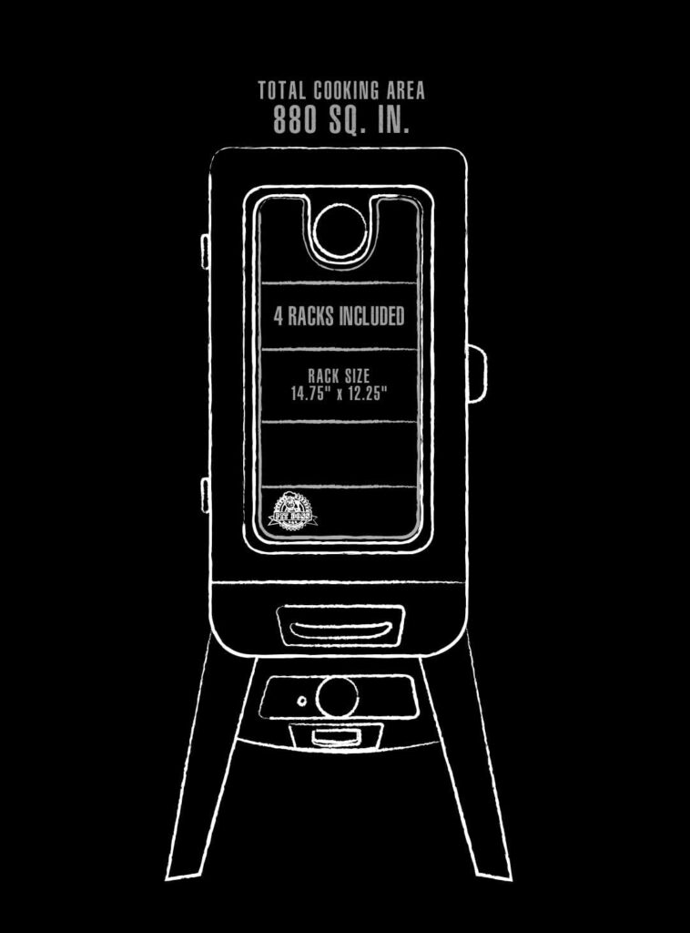 Pit Boss 3-Series Gas Vertical Smoker, Red Hammertone - 10773