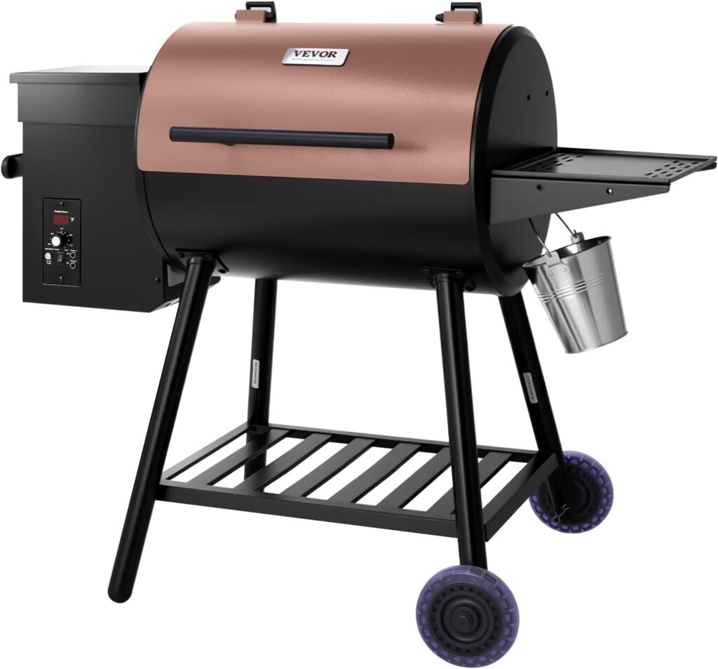 VEVOR Wood Pellet Grill Smoker, 8 in 1 BBQ Grills for Outdoor Cooking, 456 Square Inches Cook Area Electric Grill and Smoker, with Digital Controller, Meat Probe, 500°F Max Temperature, Black VEVOR Wood Pellet Grill Smoker, 8 in 1 BBQ Grills for Outdoor Cooking, 456 Square Inches Cook Area Electric Grill and Smoker, with Digital Controller, Meat Probe, 500°F Max Temperature, Black
