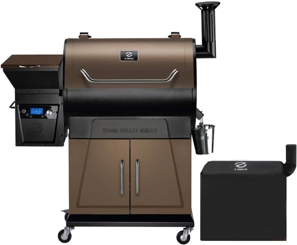 Z GRILLS 2025 Electric Pellet Grill  Smoker, 700 sq in Cooking Area, Dual-Wall Insulation, PID V2.1 Controller, Meat Probes, Easy Hopper Clean-out, Includes Grill Cover, 8 in 1 Outdoor BBQ, 700D6