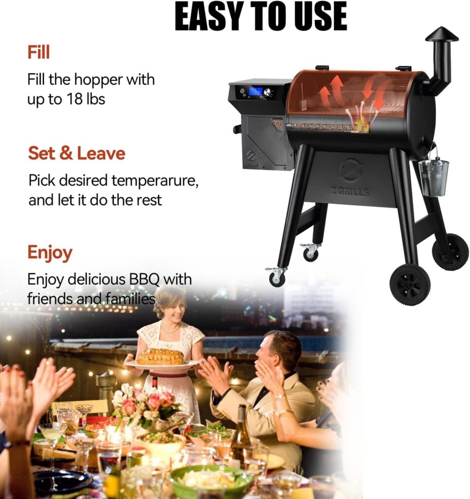 Z GRILLS 700D6Pro 2024 Pellet Grill Smoker with PID V2.1 Controller, Dual-walled Insulation, Meat Probes, Huge Storage, Hopper Clean-out including Grill Cover and More Z GRILLS 700D6Pro 2024 Pellet Grill Smoker with PID V2.1 Controller, Dual-walled Insulation, Meat Probes, Huge Storage, Hopper Clean-out including Grill Cover and More